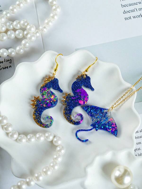 1PC Marine Life Shaped Silicone Mould, Epoxy Resin Pendant Of Jellyfish, Dolphin And Various Ocean Themes, Gift For Woman,Best Friend Gifts,DIY Gift