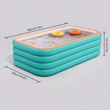 Piscina inflable familiar de 3 o 4 aros, de PVC grueso, plegable y portátil, parque acuático de verano, accesorios de playa, flotador de piscina - Naranja Verde - Ver 12