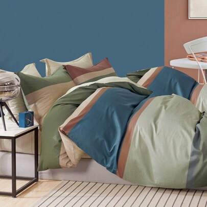 3 Stücke Bettwäsche-Set aus 100% Baumwolle inklusive Bettbezug und Kissenbezüge, geeignet für alle Jahreszeiten