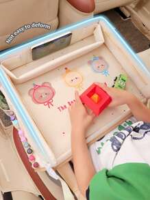 1 Stück Kindersitz-Tablett für Auto - Aufbewahrungstablett für Autositz - Baby-Essenentisch, Auto-Malplatte, Tabletts für Kinder Reisebedarf, Tablett für Kinder Aktivitäten auf Reisen, Kleinkind-Schoßtisch-Organizer für Flugzeug