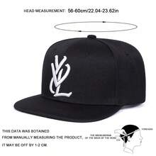 1 pieza Gorra de béisbol tipo snapback con bordado de letras YLV para hombre, ajustable, de moda, con protección UV, adecuada para uso en exteriores, viajes, fiestas en la playa en primavera y otoño - Multicolor - Ver 2