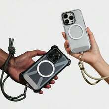 6mm Bold Phone Case Lanyard Retractable Anti-Lost Braided Rope Strap Fabric Adjustable Phone Wrist Lanyard - Multicolor - View 2