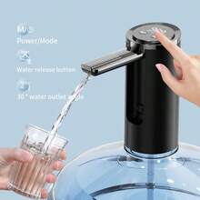 5 加仑水瓶泵，便携式饮水机，适用于 2-5 加仑饮用水，USB 充电，电池容量：1200mAh