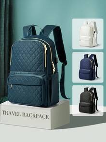 44*32*14 女士笔记本电脑背包，绗缝经典 14/15.6 英寸笔记本电脑包，带笔记本电脑隔层，适合工作旅行，防水轻便休闲背包学院书包，带 USB 充电端口，适合女性，时尚背包学校背包，适合女孩，多色可选
