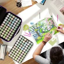 180 Slot Storage Diamond Painting Storage Box Gift With Purple Diamond Painting Tool Accessories, Portable Jewelry Box | Order | Separation Design