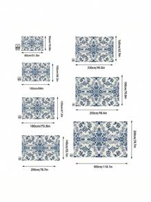 1 tapete estampado com padrão vintage, 1100g de lã de cordeiro sintética de alta densidade + base lavável TPR, 0,6cm de espessura, tapete macio e felpudo para áreas externas, entrada, sala de estar, quarto, lavanderia, banheiro, tapete grande lavável à máquina para todas as estações, decoração de casa