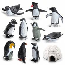 Set de 26 piezas de miniaturas de figuras de animales árticos, regalos de cumpleaños de animales polares para niños pequeños