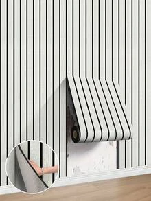 1 Rotolo di carta da parati autoadesiva, pannelli murali a griglia in legno 3D, impermeabile e resistente all'umidità, adesivi per pareti a griglia verticale rinforzati, adatti per decorare soggiorni, soffitti, uffici e camere da letto - Multicolore - Visualizzare 12