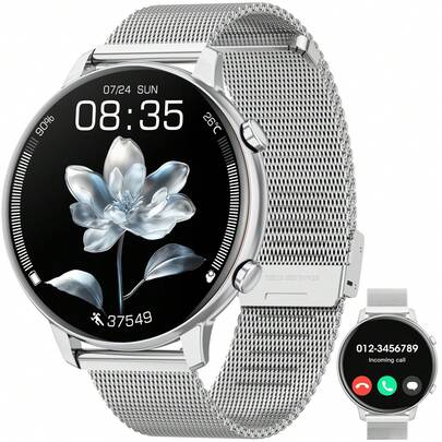Hwagol Round Screen Women's Smart Watch With Bluetooth Wireless Call, Custom Watch Face,Multi-Sport Modess, Women's Health Monitoring, Heart Rate, Blood Oxygen Monitor Smart Watch For Women Compatible With IOS & Android