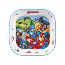 Marvel 1 Stück offiziell lizenzierte Marvel Avengers Serie Dinner Teller, neuartige coole Iron Man Dekorationen, unzerbrechliches Spinne-Man Geschirr, glatte Ornamente, Film-Zubehör, Geburtstagsgeschenk
