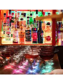 Đế lót ly đèn LED nhiều màu với 7 màu, 6 đế lót ly đèn LED cho đồ uống, đĩa đế lót ly đèn LED, đèn chai và đèn dán cho tiệc, hoàn hảo cho tiệc, đám cưới, sinh nhật, quầy bar - Nhiều màu - Xem 3