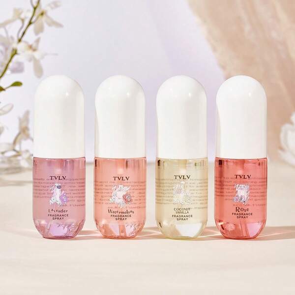 Four Types Of Fragrance Spray, Coconut Vanilla, Rose, Jasmine And Lavender Spray, 50ml (1.75f. Oz). Fragrance, Suitable For Men And Women, Clothing, Home Decor, Gifts, Girlfriends, Valentine's Day, Living Rooms, Parties, Hotels