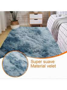 3 piezas Alfombra Decorativa Jumbo Sala De Estar Y Dormitorio 210 X 160 Cm - azul real - Ver 3