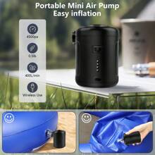 Electric Air Pump For Inflatables, 6000mAh Air Mattress Pump Portable With 4 Nozzles & LED Display Screen, Inflator/Deflator Pumps For Pool, Paddle Boats, Camping, Swimming Ring