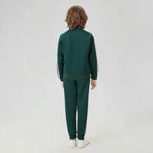 Adidas 阿迪达斯青少年男童休闲舒适运动裤 - 綠色 - 查看 5