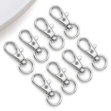 2 件 18K 金 + 厚银 + 镀白金扣套装（6 种款式：龙虾扣、狗夹、门钩等）- 钥匙扣和包袋配件的奢华 DIY 组件