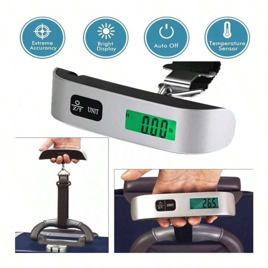 50kg/10g Portable Travel LCD Digital Hanging Luggage Scale Electronic Weight US