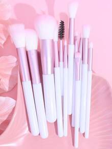 12支专业化妆刷套装 + 1个化妆海绵，包含散粉、腮红、眼影、睫毛膏等多功能面部化妆刷，化妆刷套装，化妆刷套装，化妆刷套装，全套化妆刷，化妆刷套装，全套化妆工具，化妆刷套装，化妆刷套装，化妆礼盒套装 - 彩色 - 查看 5
