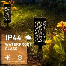 12pcs Solar Lights Outdoor, Garden Decor, Solar Outdoor Lights, Battery Capacity (500mAh),Pathway Decor Lights, Solar Decorations Outdoor For Garden Yard Patio Walkway Driveway Outside Decor, Available In 4pcs. - Warm Light - 查看 3