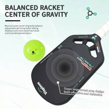 VISPINVO Racchette da pickleball in fibra di carbonio TORAY T700, con struttura aerodinamica senza bordi, anima in nido d'ape in PP, spessore di 16 mm sottoposti a termoformatura, che offrono potenza, controllo e spin massimo, omologate USAPA per il pickleball