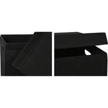 SimpleHouseware Double Laundry Hamper With Lid And Removable Laundry Bags, Black