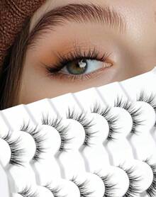 Natural Eyelashes Short Wispy False Lashes C Curl HP-70