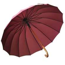 Large Reinforced 16-Bone Double-Bone Umbrella - 巧克力棕 - 查看 1