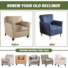 Local Delivery - Banquet Armchair Slipcover Printed Chair Covers With Arms Stretch Club Chair Slipcover Soft Armchair Sofa Covers Anti-Slip Furniture Protector For Dogs Pets Home Living Room Decor, 14 - 15 - 查看 8