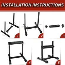 mteryoing "Adjustable Squat Stand For Bulgarian Split Squats - Single Leg Workout Bench For Glutes, Hip Thrusts & Strength Training" - Black - View 8