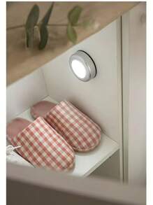 1pc/4pcs/10pcs Round Touch Sensor Lamp, Touch Control Nightlight, Suitable For Wardrobe, Cabinet, Kitchen, Living Room, Hallway, Passage