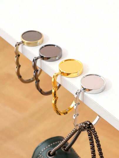 Gancho Dobrável para Pendurar Bolsas, Cabide Portátil para Chaves, Suporte de Mesa, Acessório de Viagem e Armazenamento para Uso Externo