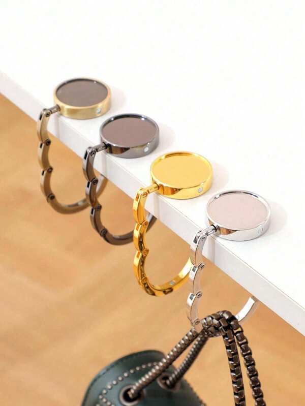 Perchero plegable de moda para colgar bolsos, ganchos portátiles para llaves, perchero de mesa para viajes y uso al aire libre