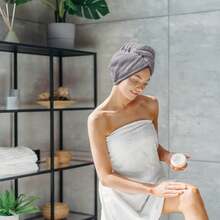 2 Packs Microfiber Hair Towel Wrap For Women, Super Absorbent Quick Dry Hair Turban For All Hair Style Anti Frizz, Large Hair Drying Towel With Button,Back To School,Travel Holiday Essentials,Hair Accessories For Women - Multicolor - View 10