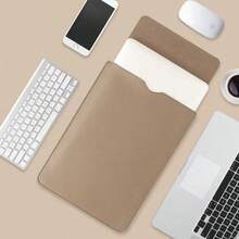 1pc Portable Multi-Function Laptop Sleeve Case, Fits 13/13.3/14/15/16 Inch Laptop, Tablet, IPad, Convenient Carrying Pouch, PU Notebook Protective Bag, Office Supplies Organizer