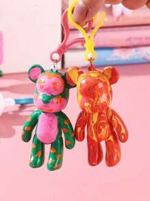 Cartoon Harz Bär Schlüsselanhänger, DIY Flüssigbär, geeignet für: /Valentinstag Geschenke, Strumpfkrampen, Party Dekorationen, Party-Begünstigungen (Stile und Farben zufällig) Muttertag Abschluss