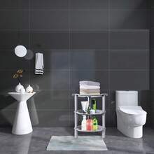 3 Tier Shower Caddy Corner,Plastic Shower Shelf Organizer For Inside Bathroom, Bathtub, Shower Pan, 13.5 X 10 X 26 Inches,Grey(Round Slot Grey 3 Tier) - Grey - View 9
