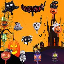 10pcs Random Mini Halloween-Themed Foil Balloons For Halloween Party Decoration - Multicolor - View 4