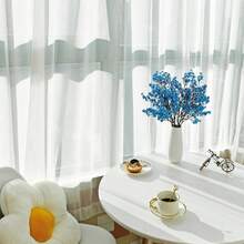 6pcs Royal Blue Silk Babys Breath Gypsophila Artificial Fall Flowers 18.7" For Home Kitchen Decor Indoor Outdoor Decorations New Year Spring Mother's Day - 寶藍色 - 查看 6