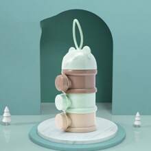 3/4 piezas Recipientes reutilizables de plástico para almacenar fórmula y leche de bebé, cajas portátiles para snacks de bebés y niños pequeños, dispensador de alimentos redondo lavable a mano