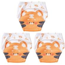 5pcs/Pack Baby Washable Potty Training Pants With Printed Patterns, Reusable Baby Underwear For Toilet Training, Suitable For Newborn, Toddler Boys And Girls