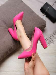 ZAPATILLA FIUSHA CON TACÓN GRUESO - Rosa - Ver 2