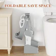 Potty Training Seat, Toddler Toilet Seat For Little Boys Girls, Potty Training Toilet With Urinals, Toddler Step Stool Ladder And Splash Guard (Gray)  2-IN-1 Potty Training Toilet Seat With Step Stool For Toddler, Stability Training Potty Seat For Kids Boys Girls With Splash Guard And Anti-Slip Pad, Adjustable Ladder & Potty Seat Height, Grey - Grey - View 4