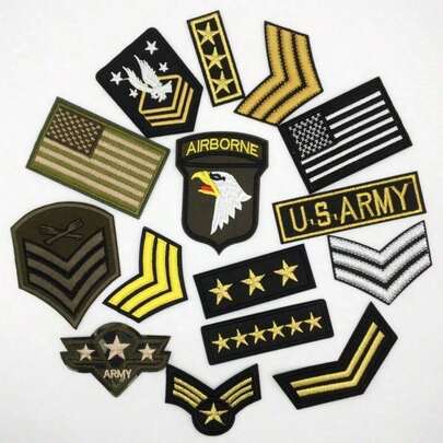 3/6pcs American Flag Tactical Patches, Heat Seal And Loop Backing, Suitable For Clothes, Backpacks, Hats, Vests, Bag Decoration