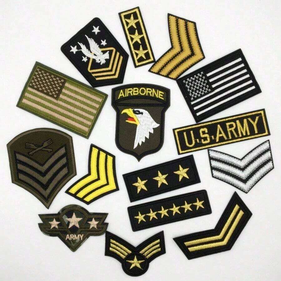 3/6pcs American Flag Tactical Patches, Heat Seal And Loop Backing, Suitable For Clothes, Backpacks, Hats, Vests, Bag Decoration - Green - View 1