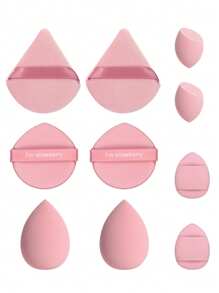 10pcs Makeup Sponges, Multi-Functional Makeup Tools, Beauty Makeup Sponges For Blending BB Cream, Foundation, Loose Powder To Create Flawless Makeup Base, Can Also Be Used With Concealer, Blush, Eyeshadow, Expands When Wet, Latex-Free, Suitable For All Skin Types