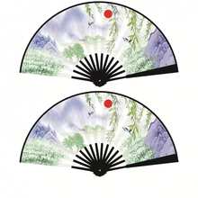 1pc Vintage Style Portable Dance Craft Fan, 8 Inch Size, Plastic Material, Designed For Men And Women's Hanfu Dance, Fabric Material, Exquisite Handheld Accessory Suitable For Daily Use And Special Occasions - Great Mother's Day Gift And Spring/Summer Party Choice - Multicolor - View 21