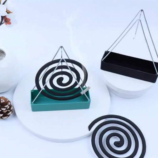 Supporto triangolare per spirale anti-zanzare con staffa, resistente alle alte temperature - Portacandele incenso di legno di sandalo, portatile e multifunzionale, montabile a parete per spirali anti-zanzare, portacenere e bruciatore di incenso, antiincendio, adatto per l'utilizzo estivo come repellente anti-zanzare, per evitare la fuoriuscita di cenere, adatto per soggiorno, camera da letto, bagno e uso esterno