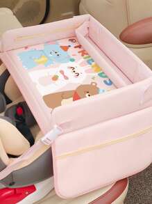 1 Stück Kindersitz-Tablett für Auto - Aufbewahrungstablett für Autositz - Baby-Essenentisch, Auto-Malplatte, Tabletts für Kinder Reisebedarf, Tablett für Kinder Aktivitäten auf Reisen, Kleinkind-Schoßtisch-Organizer für Flugzeug