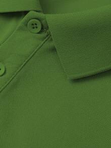 GRDR Men's Casual Solid Color Short Sleeve POLO Shirt, Summer - Olive Green - View 5
