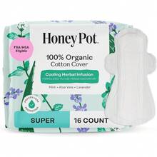 The Honey Pot Company - Herbal Sanitary Pads For Women - Regular Flow W/Wings - Infused W/Essential Oils For Cooling Effect & Organic Cotton Cover - Feminine Care - FSA & HSA - 20 Ct - 16 Count (Pack of 1) - 查看 1